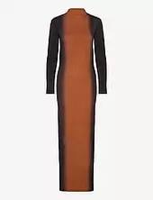 Graffiti Long Jersey Dress - Lykka Rabens Sal R Orange
