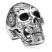 Angal Skull Ring I Stål.