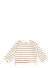 Striped Cotton-blend Sweatshirt Mango Brown