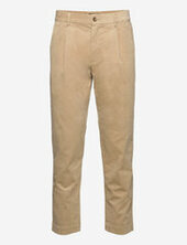 Men Pants Woven Cropped Esprit Collection Beige