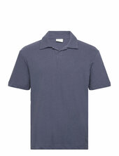 Loose Bouclé Polo - Gots/vegan Knowledge Cotton Apparel Navy
