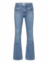 Flared Jeans With Pocket Mango Blue