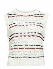 Objzelia S/l Re Knit Top 140 Object White