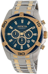 Invicta Herreur 34125 Bolt Blå/gul Guldtonet Stål Ø50 Mm