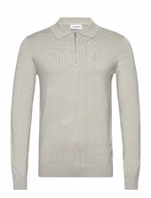 Ecovero L/s Zip Polo Lindbergh Grey