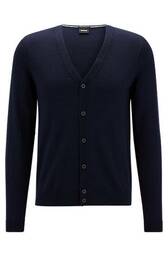 Cardigan I Ny Uld Med V-hals