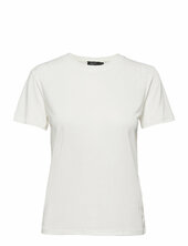 Slcolumbine Crew-neck T-shirt Ss Soaked In Luxury White
