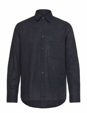 Cotton Linen Sune Stripe Shirt Mads Nørgaard Black