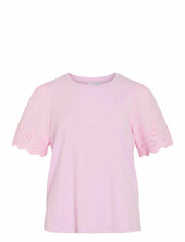 Viceliana O-neck S/s Top Vila Pink