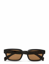 Bold Rectangular Frame Sunglasses Weekday Black