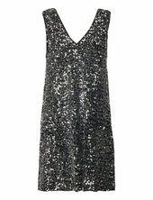 Objkinne Mira S/l Sequin Dress 129 Div Object Grey