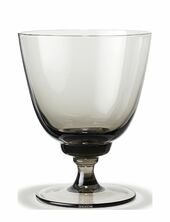 Flow Glass On Foot 35 Cl Smoke Holmegaard Grey