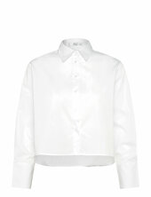 Regular Cropped Shirt Mango White