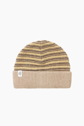 Stripey Abbey Hat - Oatmeal Melange Mix - Mads Nørgaard - Stribet One Size