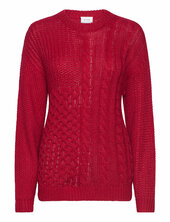 Vikana L/s Detailed Knit /b Vila Red