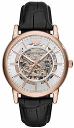 Emporio Armani Herreur Ar60007 Luigi Sølvfarvet/læder Ø43 Mm