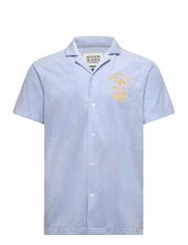 Short-sleeved Regular Fit Towelling Shirt Scotch & Soda Blue