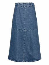 A-line Denim Skirt Mango Blue