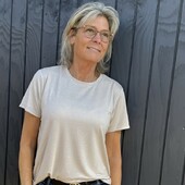 T-shirt "hagasz" Lys Sand M/ Glimmer - Saint Tropez