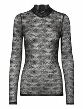 Lace Monogram Turtleneck Han Kjøbenhavn Black