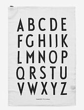 Classic Tea Towel 2-pack Design Letters White