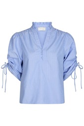 Neo Noir - Bluse - Ratta Stripe Blouse - Sky Blue