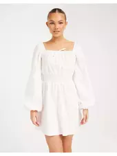Vila Vimalunse L/s Short Smock Dress Studenterkjoler Optical Snow