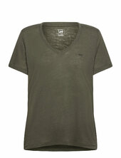 V Neck Tee Lee Jeans Khaki