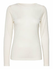 Wool/tencel Tee Long Sleeve Panos Emporio White