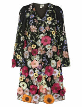Yasflowering Ls Dress - D2d Yas Black