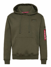 Back Print Hoodie Alpha Industries Khaki
