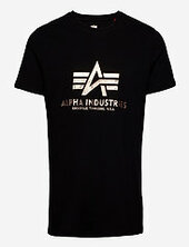 Basic T-shirt Foil Print Alpha Industries Black
