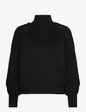 Msvera High Neck Knit Pullover Minus Black