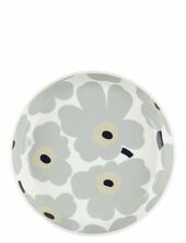 Unikko Plate 20,5 Cm Marimekko Home Grey