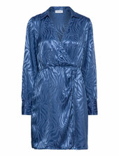 Visatabu L/s Shirt Wrap Dress / B Vila Blue