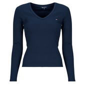 Langærmede T-shirts Tommy Jeans  Tjw Slim Essential Rib V Ls