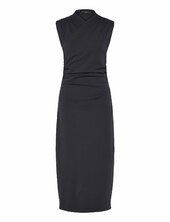 Rallie Cross Over Neck Midi Dr French Connection Black