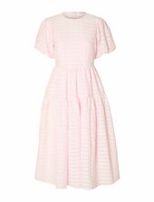 Slfrochelle 2/4 Structured Midi Dress B Selected Pink