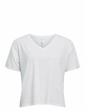 Objannie Re S/s V-neck Top Noos Object White
