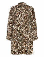 Slfsalli Ls Aop Short Dress B Selected Brown