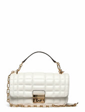 Sm Conv Chain Shldr Michael Kors White