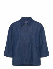 Lightweight Denim Popover Shirt Scotch & Soda Navy