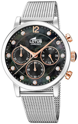 Lotus Dameur 18676/4 Chrono Sort/stål Ø37 Mm