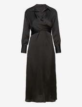 Wrap Shirt Dress Mango Black