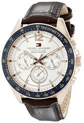 Tommy Hilfiger Herreur 1791118 Luke Hvid/læder Ø46 Mm