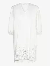 Cotton Dress W/ Embroidery Rosemunde White