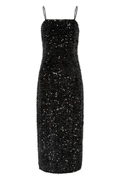 Pieces - Kjole - Kam Sl Ankle Slip Dress - Black Sequins