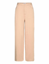 Flowy Straight-fit Trousers Mango Beige