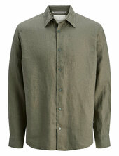 Jprcclawrence Linen L/s Shirt Sn Jack & J S Green