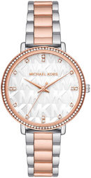 Michael Kors Dameur Mk4920 Pyper Hvid/rosaguldtonet Stål Ø38 Mm